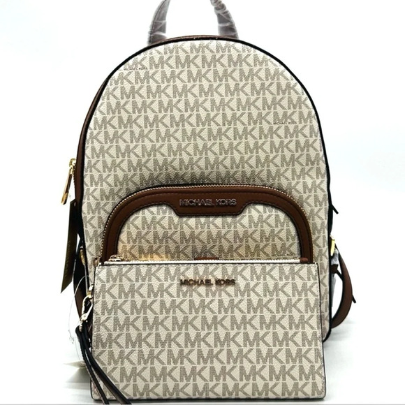 Michael Kors Medium Jaycee Zip Packet Backpack & Double Zip Wallet Wristlet main image 7